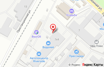 Автомойка Водолей на Пристанционной улице на карте