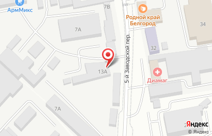Магазин продуктов 5 звезд в Белгороде на карте