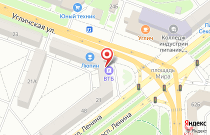Банк ВТБ на Угличской улице на карте