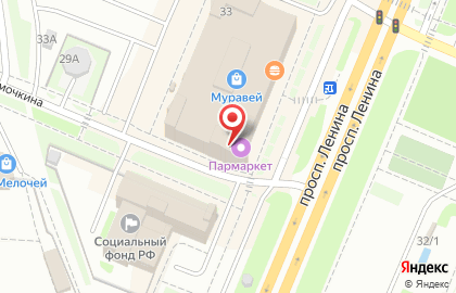 Банкомат UniCredit на проспекте Ленина на карте