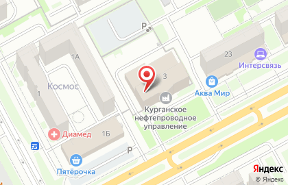 Автостоянка в Кургане на карте