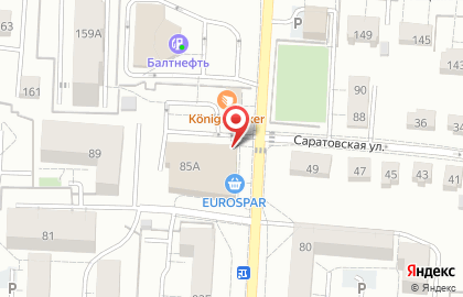 Супермаркет Eurospar на Красносельской улице на карте