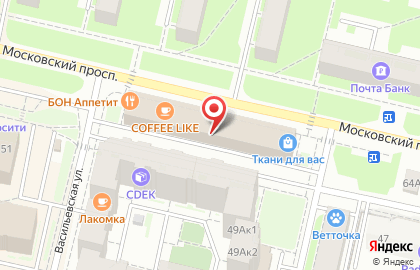 Строительная компания Добрый дом на Московском проспекте на карте
