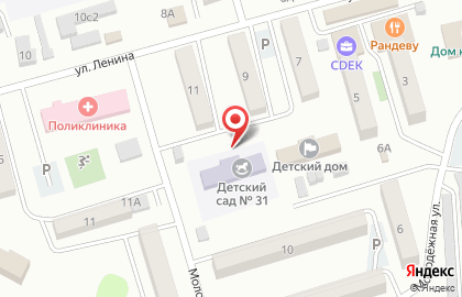 Детский сад №31, пос. Новый на карте