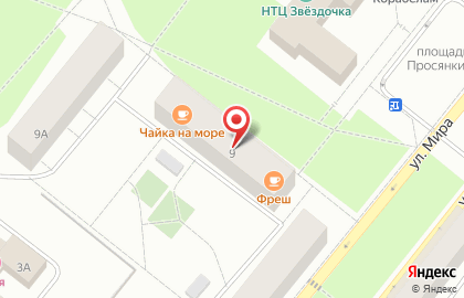 Фреш в Северодвинске на карте