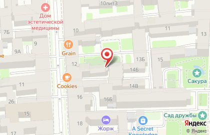 Муниципальное образование Литейный округ на Фурштатской улице на карте