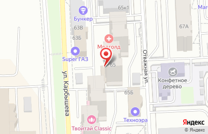 Центр коррекции зрения Октопус на улице Карбышева на карте