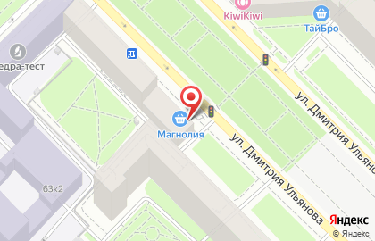 Сеть линзоматов Визор на улице Дмитрия Ульянова на карте