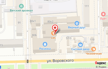 Косметологическая клиника Эстетик на улице Воровского на карте
