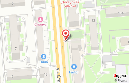 Блинная мини-кафе Русские Блины на улице Станиславского на карте