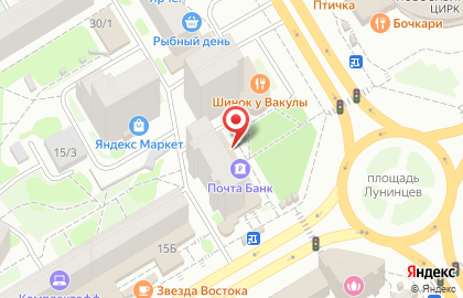 Хлебный киоск Хлебная столица в Железнодорожном районе на карте