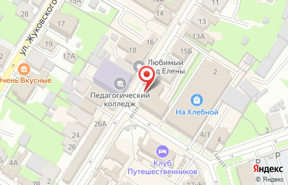 Киоск по продаже хлебобулочных изделий на улице Пирогова на карте