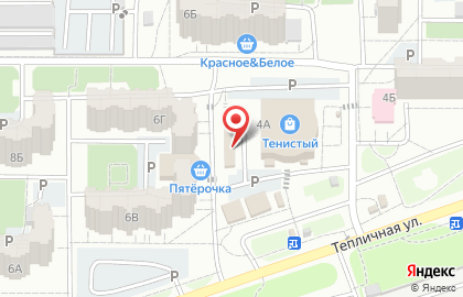 Магазин у дома Бристоль на Тепличной улице на карте