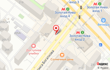 Продуктовый магазин в Новосибирске на карте