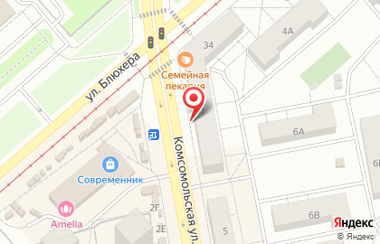 Банкомат СКБ-банк на Комсомольской на карте