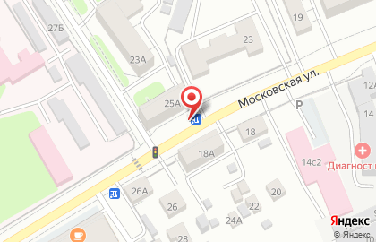 Супермаркет Огонек на Московской улице на карте