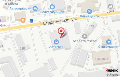 Официальный дилер КАМАЗ в Белгородской области Автоград на карте