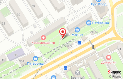 Киоск по ремонту обуви и изготовлению ключей в Воронеже на карте