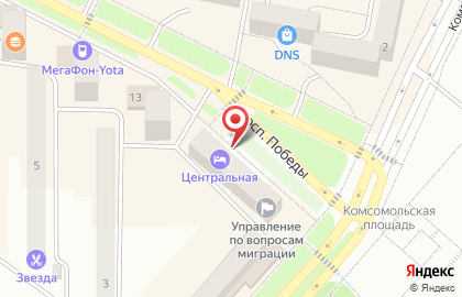 Гостиница Центральная в Хабаровске на карте