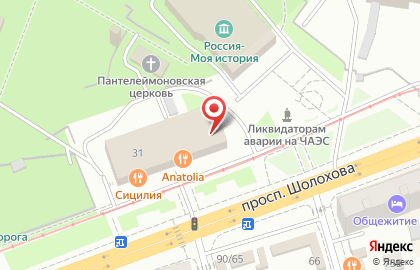 ОАО Банкомат, АКБ Абсолют Банк на проспекте Шолохова на карте