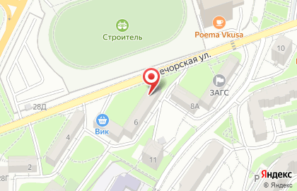 Супермаркет напитков Винлаб в Первореченском районе на карте