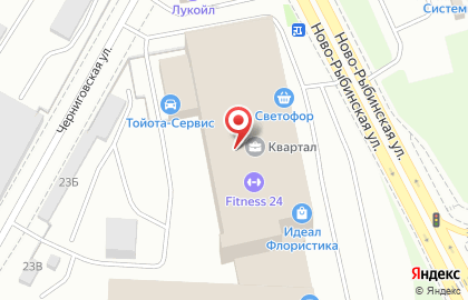 Аякс на Ново-Рыбинской улице на карте