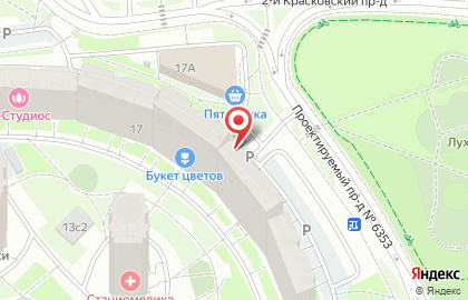Киоск по продаже хлебобулочных изделий, Косино-Ухтомский район на Лухмановской улице на карте