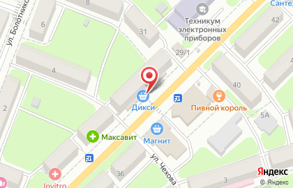 Супермаркет Дикси на улице Маршала Жукова на карте
