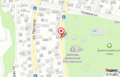 Ленинский район Киоск по продаже фруктов и овощей на улице Муравьева на карте