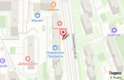 Магазин Островок на Олимпийской улице на карте