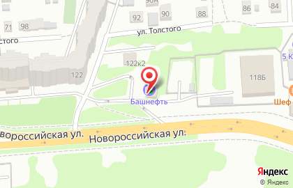 АЗС АНК Башнефть на Новороссийской улице на карте