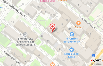 Общественная организация Всероссийское общество слепых на Ораниенбаумской улице на карте