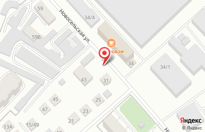 Вираж на Новосельской улице на карте