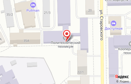 Сыктывкарский политехнический техникум на улице Старовского на карте