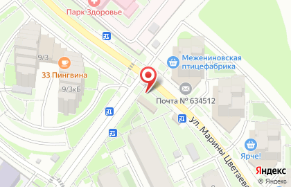 Магазин фруктов и овощей на улице Марины Цветаевой на карте