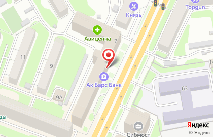 Ак Барс Банк в Новосибирске на карте