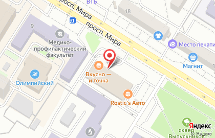 Бистро-пекарня и кондитерских Провиант в Советском округе на карте