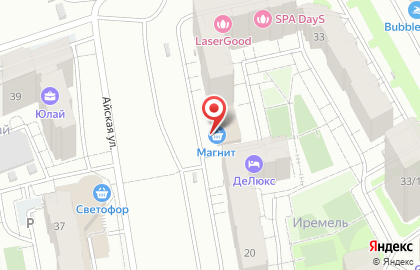 Супермаркет Магнит в Уфе на карте