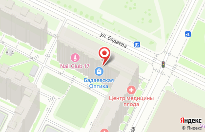 Сеть супермаркетов Фреш на улице Бадаева на карте