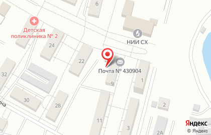 Почтовое отделение, пос. Ялга на карте