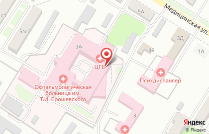 Центральная городская больница в Чапаевске на карте