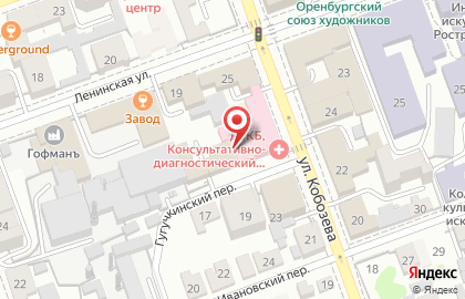Детская городская клиническая больница в Ленинском районе на карте