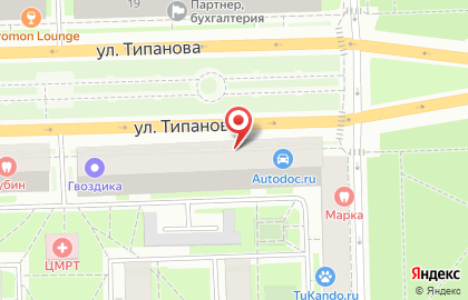 Химчистка Online на улице Типанова, 18 на карте