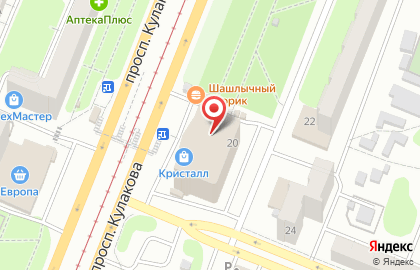 Банкомат Банк Москвы, Курский филиал на проспекте Кулакова, 20 на карте