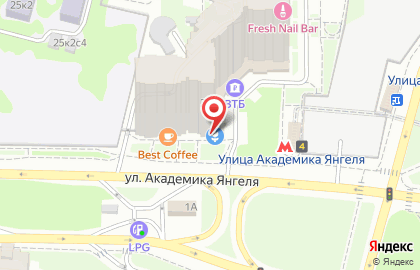 Цветочный супермаркет Цветочный Ряд на метро Улица Академика Янгеля на карте