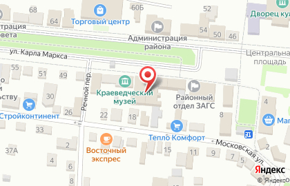 Мебельный салон ТриЯ на улице К.Маркса на карте