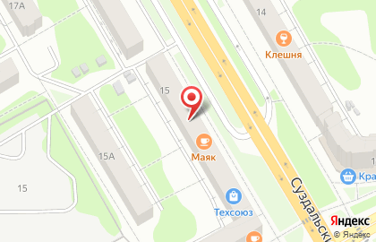 Центр займов Деньги в долг на Суздальском проспекте на карте