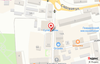 Кафетерий на улице Тельмана на карте