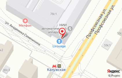 Грузоперевозки метро Калужская на карте