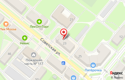 Евросеть на Советской улице на карте